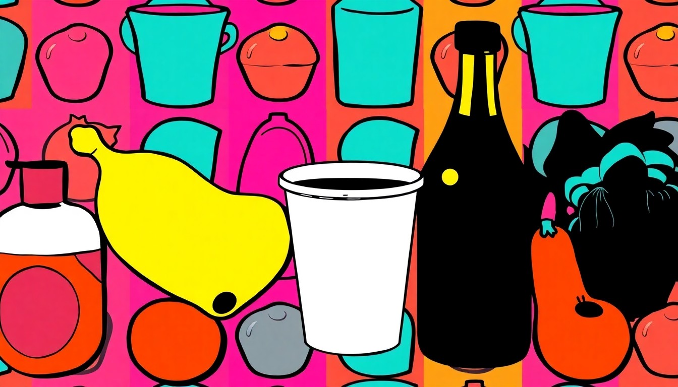 Heavily textured, sweeping oil paint brushstrokes in bright sunflower yellow, cherry red, and sky blue, conceptually representing the joyful energy of a community festival.