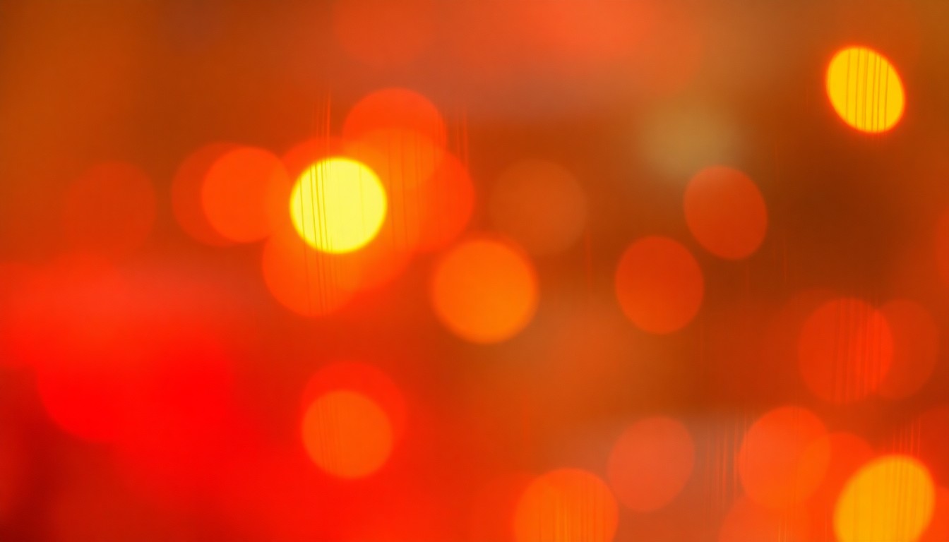 An extremely blurred, out-of-focus photograph composed of warm, overlapping pools of light and color, conceptually representing the sentimental and familial themes of Leroy Knoll's life.