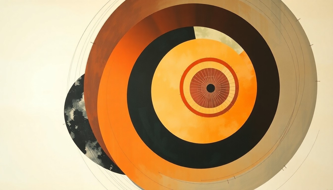 A bold, abstract painting in soft blues, greens, and oranges, featuring sweeping geometric shapes and precise botanical spirals, conceptually representing the complex interplay of residential solar power, electrical grids, and fire safety concerns.