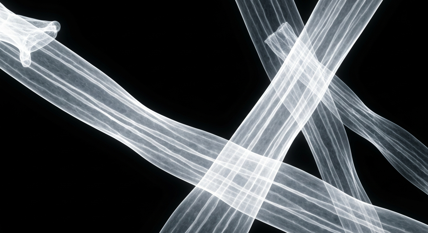 An abstract, ghostly X-ray image revealing the intricate internal structure of a kava root, conceptually illustrating the hidden dangers of this increasingly popular herbal supplement.