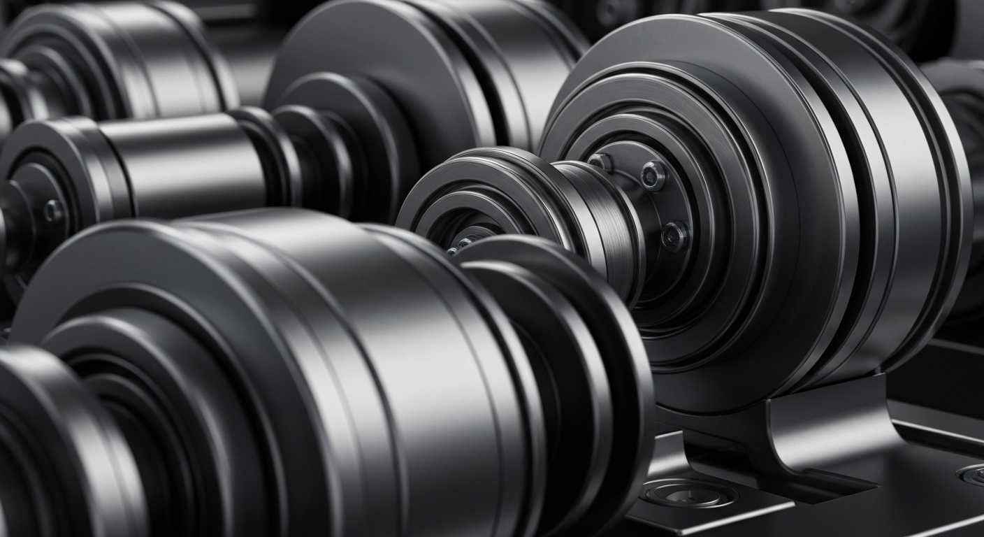 A highly detailed, black-and-white close-up photograph of the inner workings of a complex banking machine, capturing the industrial might and technical precision of financial infrastructure.