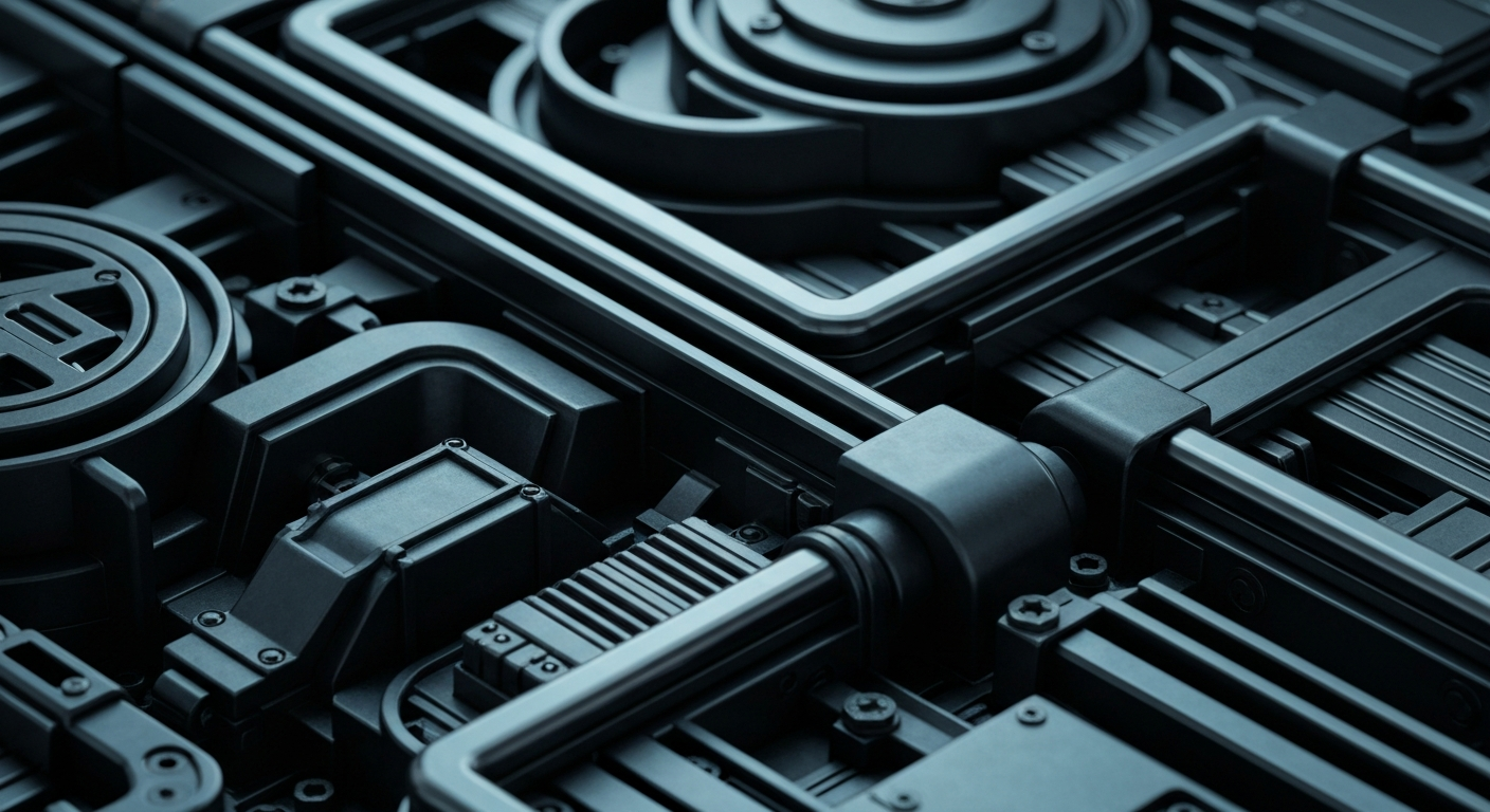 A highly detailed, black-and-white close-up image of the inner workings of banking equipment, conveying the complex financial infrastructure underlying energy investments.