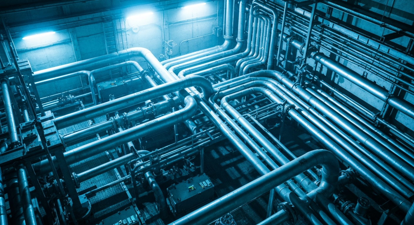 An extreme close-up of the heavy, industrial machinery and mechanisms that make up the inner workings of a financial institution's vault, conveying a sense of the tangible, physical infrastructure that underpins the world of investments and corporate finance.