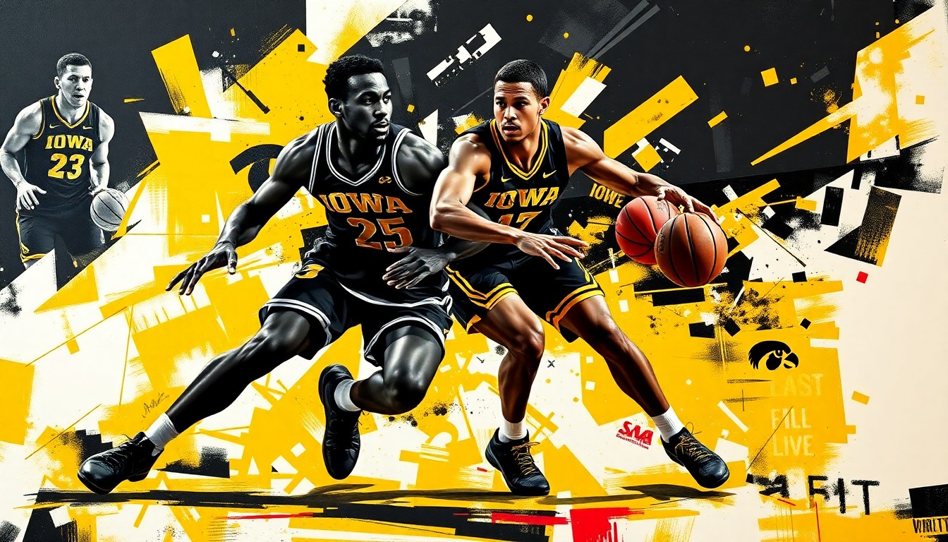 A cubist, geometric painting depicting the explosive movements and defensive intensity of a basketball player, with sharp, overlapping planes of black, gold, and white.