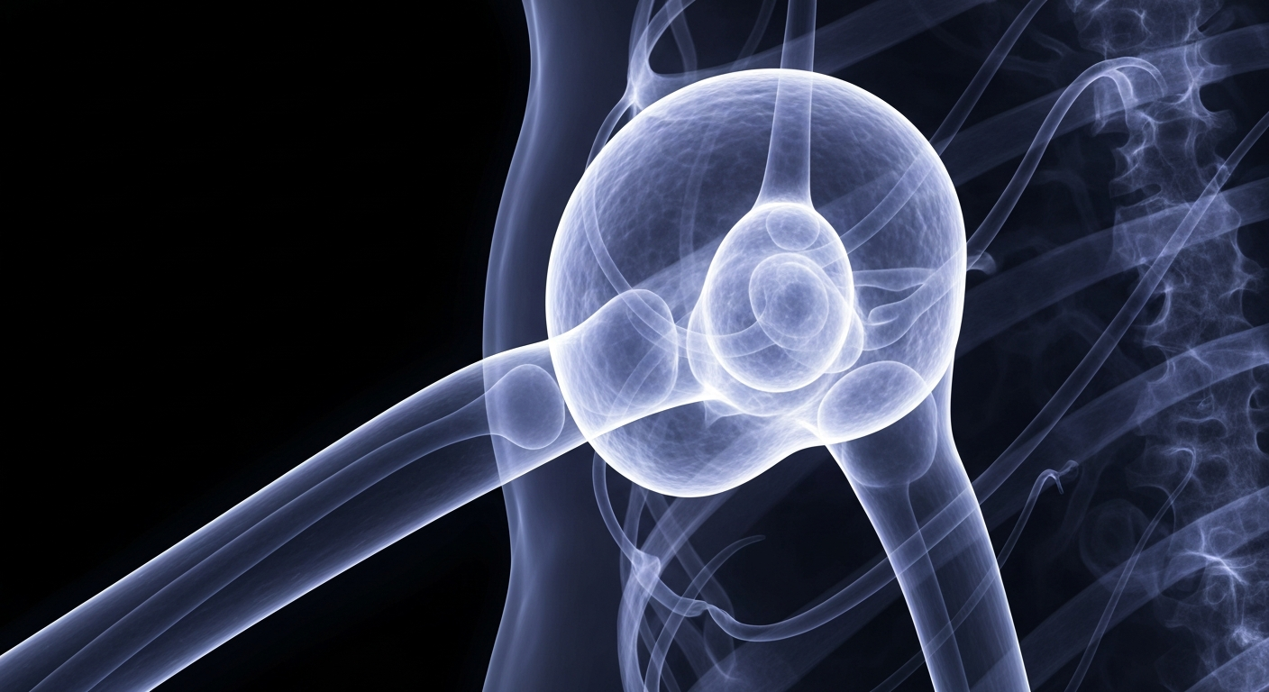 An extreme close-up X-ray photograph revealing the intricate internal structures of a human lymph node, conceptually representing the immune system and its potential vulnerabilities to PFAS exposure.