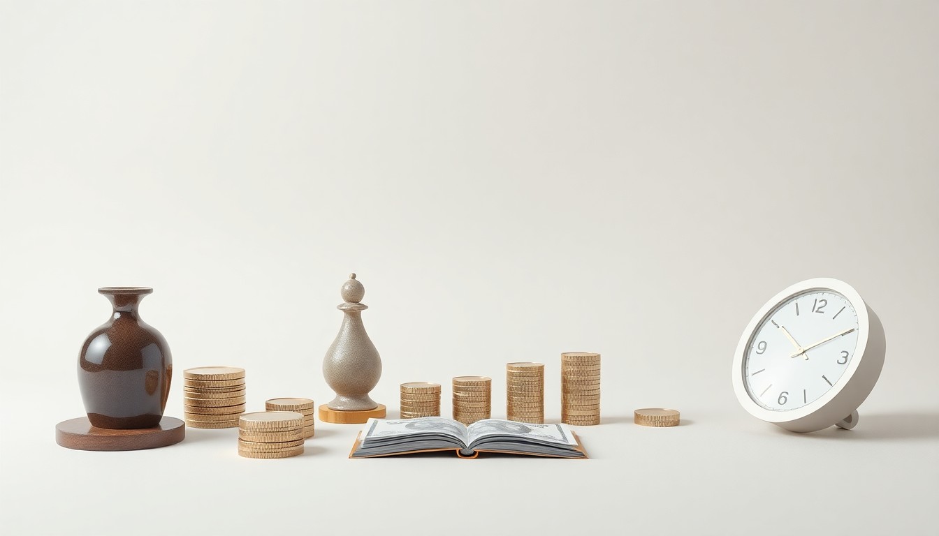 A high-end, photorealistic studio still-life photograph featuring a carefully arranged set of premium, geometric objects on a clean, monochromatic background, conceptually representing the advanced logistics and specialized equipment needed to manage intricate corporate and institutional moves.