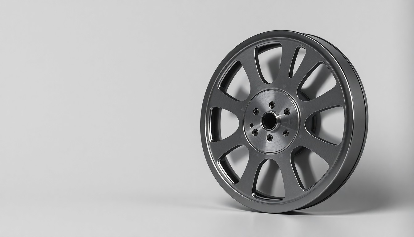 A photorealistic studio still life featuring a polished metal slot machine reel against a clean, monochromatic grey background, symbolizing the abstract corporate strategy and market changes impacting the gaming equipment industry.