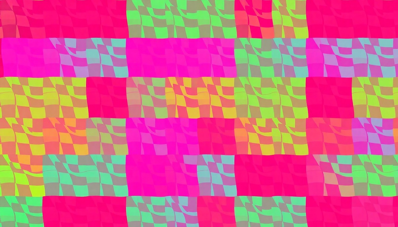 A brightly colored, high-contrast silkscreen print of a racing flag or checkered flag repeated in a tight grid pattern, capturing the energy and nostalgia of a community effort to preserve a beloved local institution.