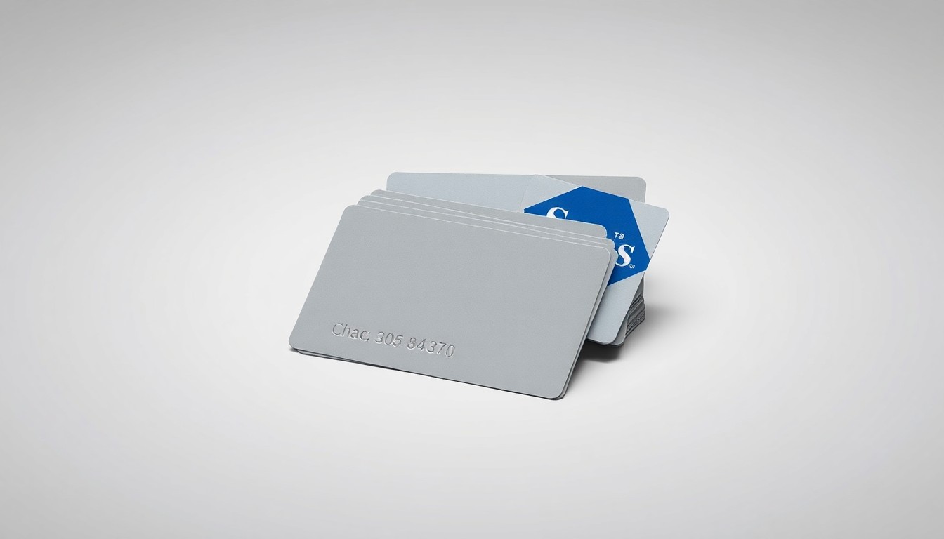A minimalist studio still life photograph featuring a stack of Sam's Club membership cards in muted greys, whites, and blues, arranged in a clean, geometric composition on a plain background, symbolizing changes to the retailer's pricing structure.