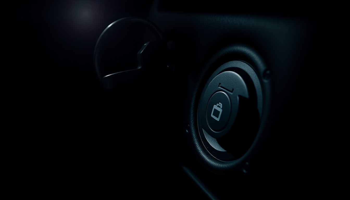 An extreme close-up of a car key and ignition switch, dramatically lit by a harsh flash against a dark background, conceptually representing the gritty reality of a drunk driving arrest.