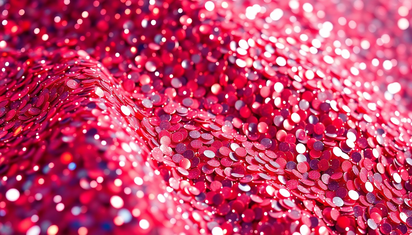 An extreme close-up of shimmering sequins and glittering disco glass textures, captured in dramatic high-contrast studio lighting to create a glitzy, high-fashion aesthetic that evokes the emotional tone of Ella Langley's 'Choosin' Texas' music video.