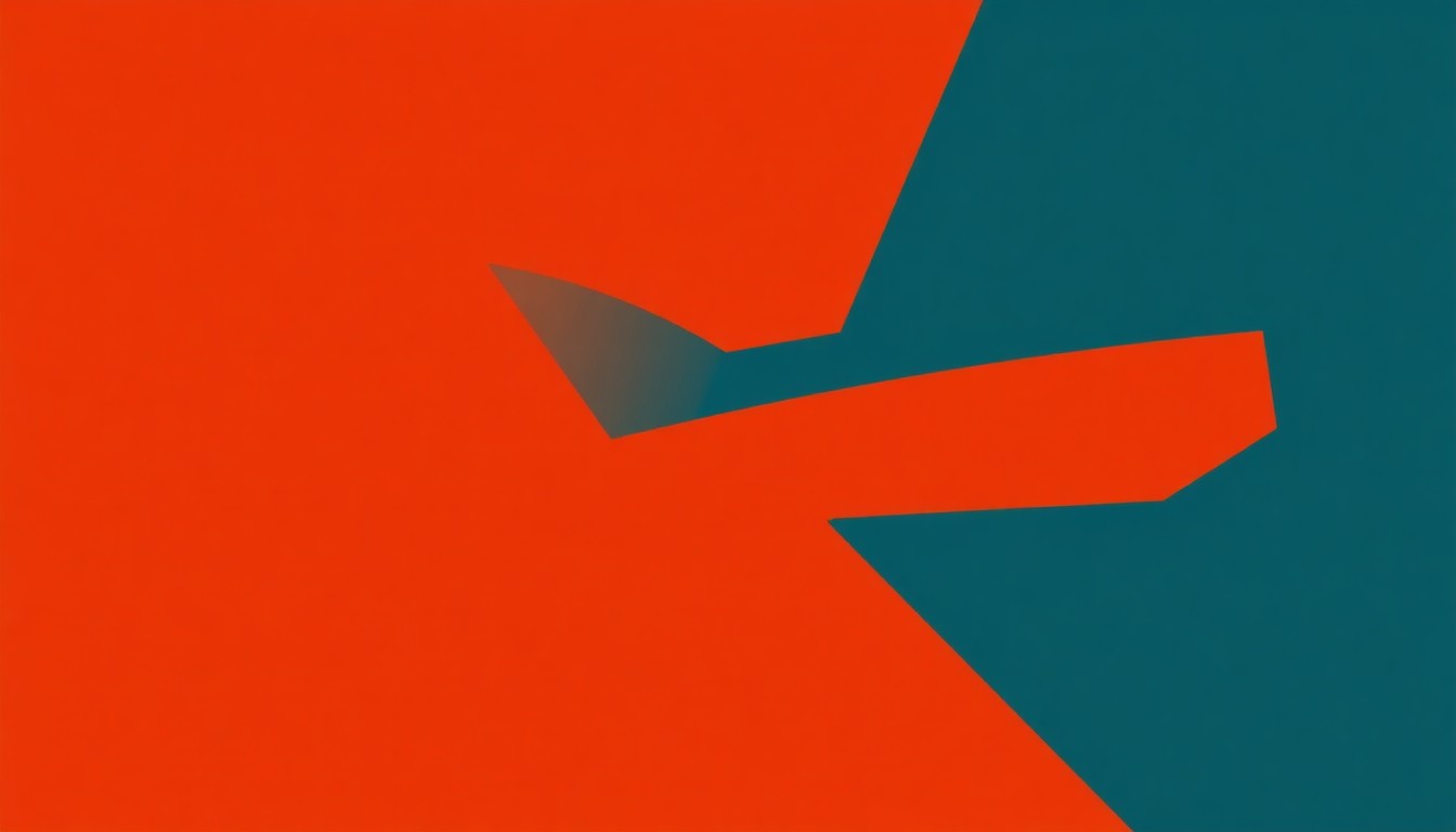 An abstract, minimalist illustration featuring jagged, overlapping shapes in warm earth tones, conceptually representing the raw, emotive country music of rising artist Canaan James.