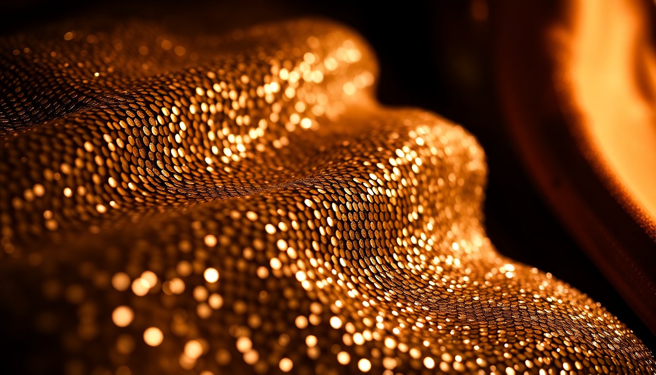 An extreme close-up photograph of shimmering, high-contrast sequins and velvet textures, conceptually representing the glamour and luxury of celebrity real estate.