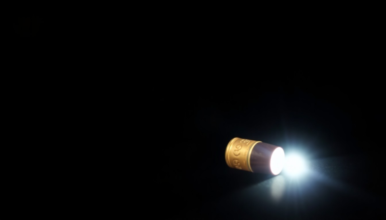 An extreme close-up photograph of a small, metallic object against a stark black background, conceptually representing physical evidence from a crime scene related to an online marketplace transaction gone wrong.