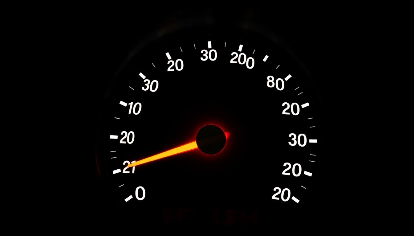 An extreme close-up of a vehicle speedometer needle pointing past 90 mph, capturing the dangerous speed and urgency of the situation in a stark, gritty visual style.