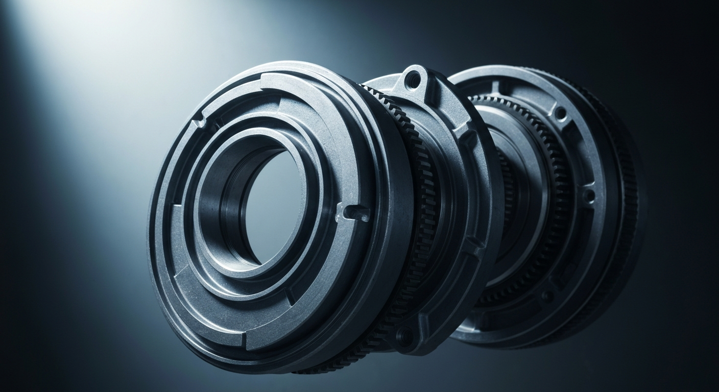 An extreme close-up of the heavy, industrial machinery and mechanisms that make up the door of a bank vault, conveying a sense of the secure, powerful systems that support regional financial institutions.