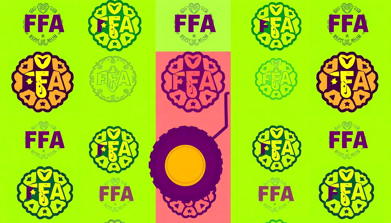 A brightly colored, high-contrast silkscreen print of an iconic FFA emblem or agricultural object repeated in a tight grid pattern, capturing the energy and diversity of the Pitman FFA chapter's March activities.