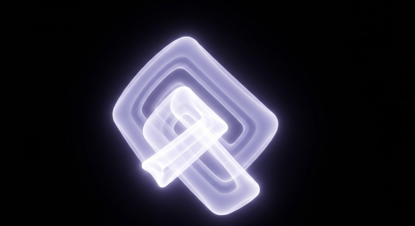 A ghostly, translucent X-ray photograph of an abstract, interlocking shape glowing with an ethereal luminosity, representing the psychological resilience that can come from affirming one's intersectional identity as a sexual and gender diverse person of color.