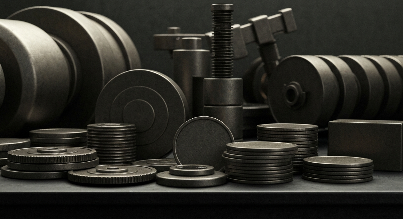 An extreme close-up of industrial banking equipment and machinery, conveying the physical and institutional nature of finance without using literal currency or charts.