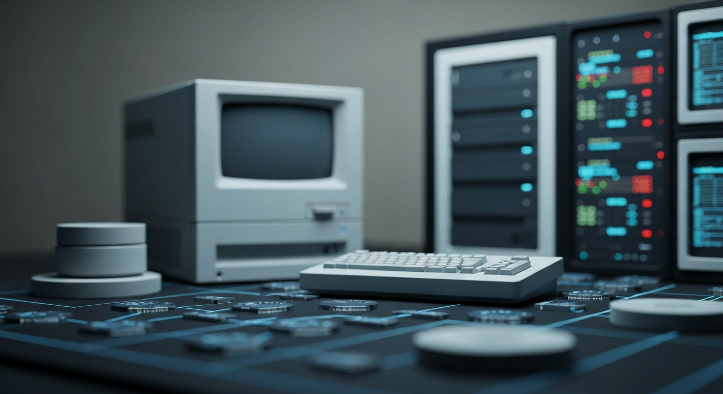 A highly detailed, black-and-white close-up image of complex banking machinery and computer hardware, conveying the sophisticated technology that underpins modern financial services.