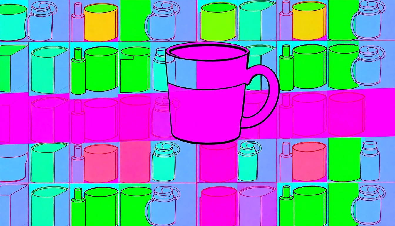 A brightly colored, high-contrast silkscreen print of a book cover, repeated in a tight grid pattern, with flat, vibrant neon colors and heavy black outlines, conceptually representing the pop art style and emotional themes of the novel 'The Surrogate'.