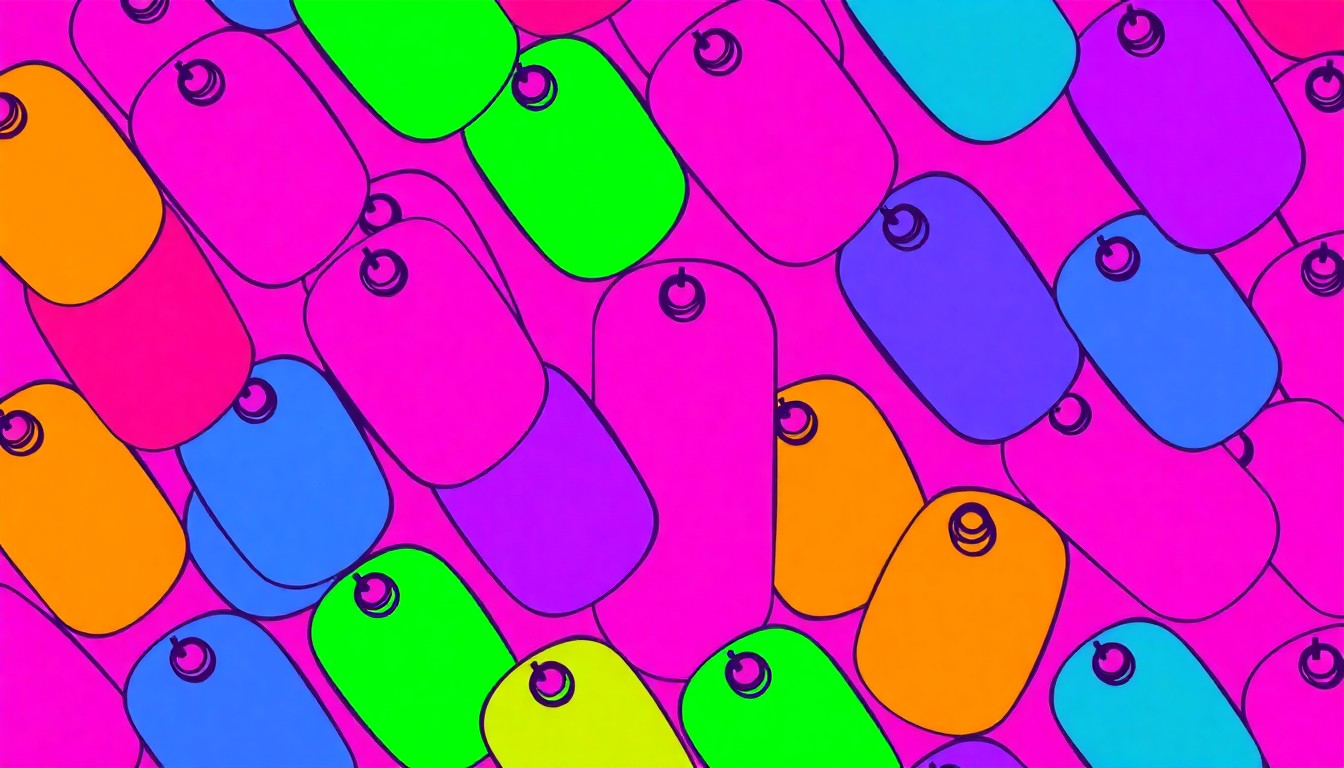 A bold, colorful silkscreen print featuring a repeated military dog tag symbol, conceptually representing the sacrifices and service of Fulton's veterans.