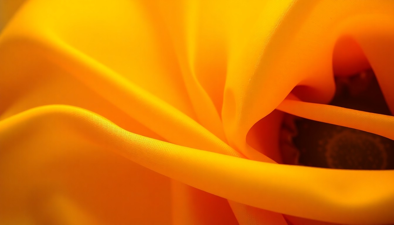 An extreme close-up photograph of a sunflower-yellow satin fabric, capturing the rich, glossy texture and dramatic lighting to conceptually represent the resilience and optimism behind Savannah Guthrie's return to television after a difficult personal ordeal.