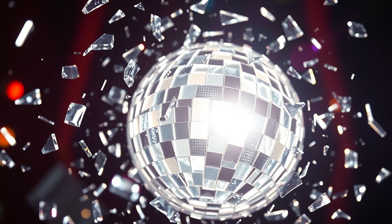 An abstract close-up photograph of shattered glass shards reflecting bright light, conveying the emotional rollercoaster of a game show contestant's near-miss.