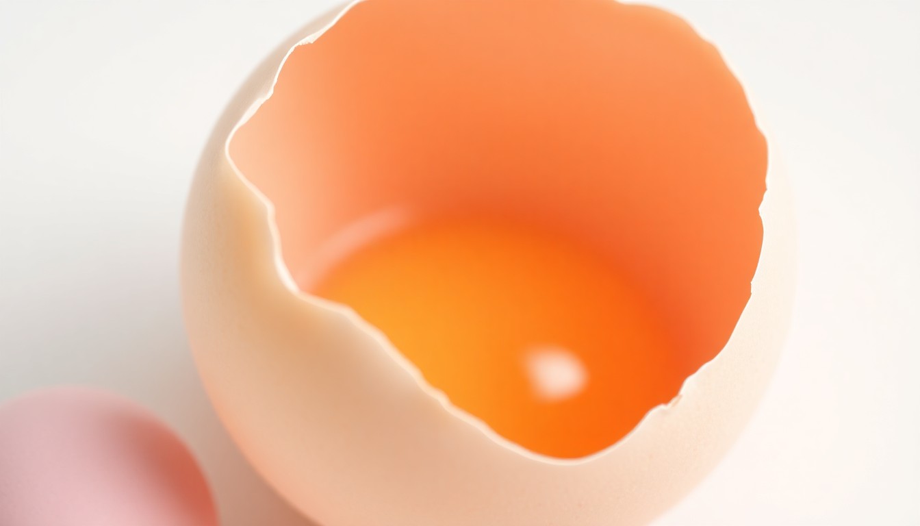 An extreme close-up photograph of a fragile, speckled Easter egg shell in soft shades of blue, pink, and yellow, capturing the delicate beauty and celebratory spirit of a family holiday.