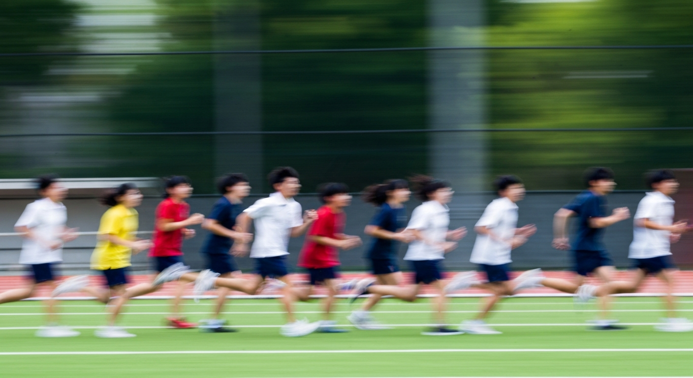 A blurred, abstract image of students in motion, conveying the dynamic energy and achievement of the local academic community.