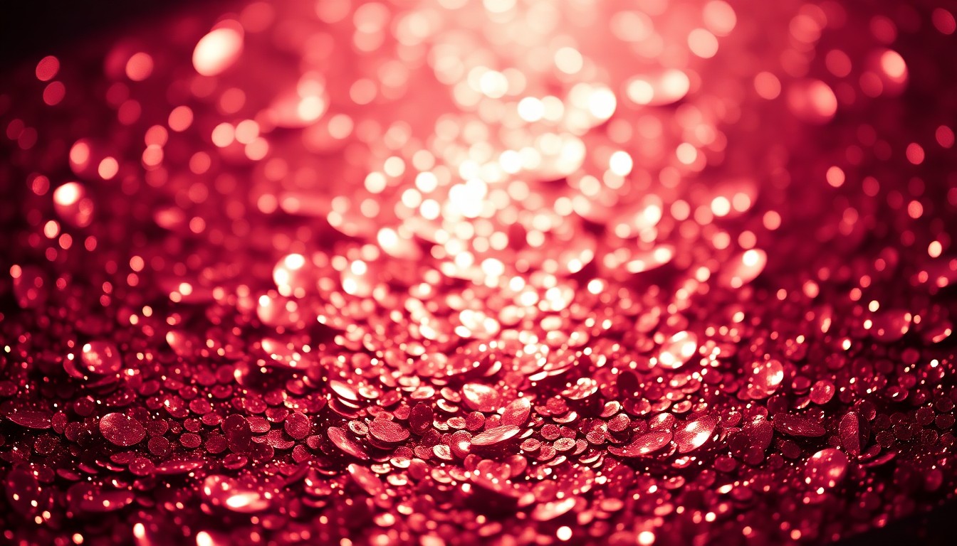 An extreme close-up photograph of shimmering, glittering sequins in dramatic, high-contrast studio lighting, conceptually representing the glamour and allure of the adult entertainment industry.
