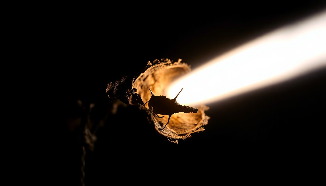 An extreme close-up of a charred, twisted piece of metal from the house fire, reflecting a harsh, direct camera flash, conceptually illustrating the grim investigation into the tragic incident.
