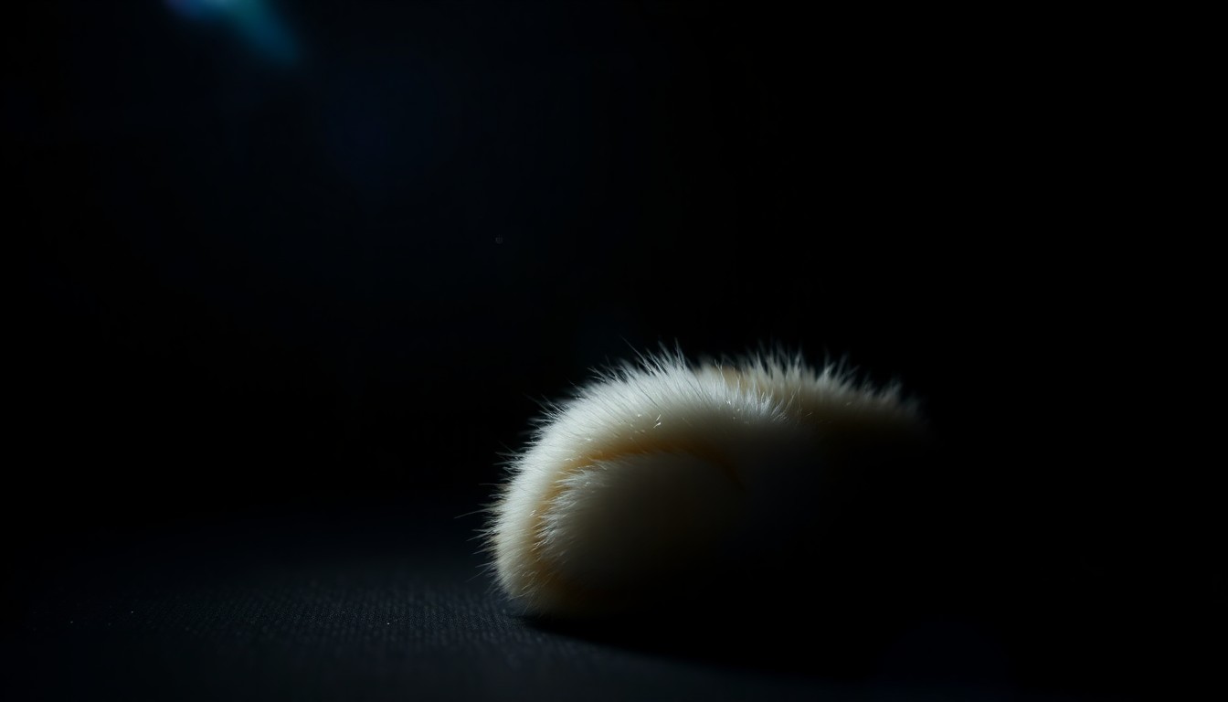 An extreme close-up of a small, lifeless rabbit's paw on a dark background, lit by a harsh, direct camera flash, conceptually illustrating the tragic outcome of domestic violence against an animal.