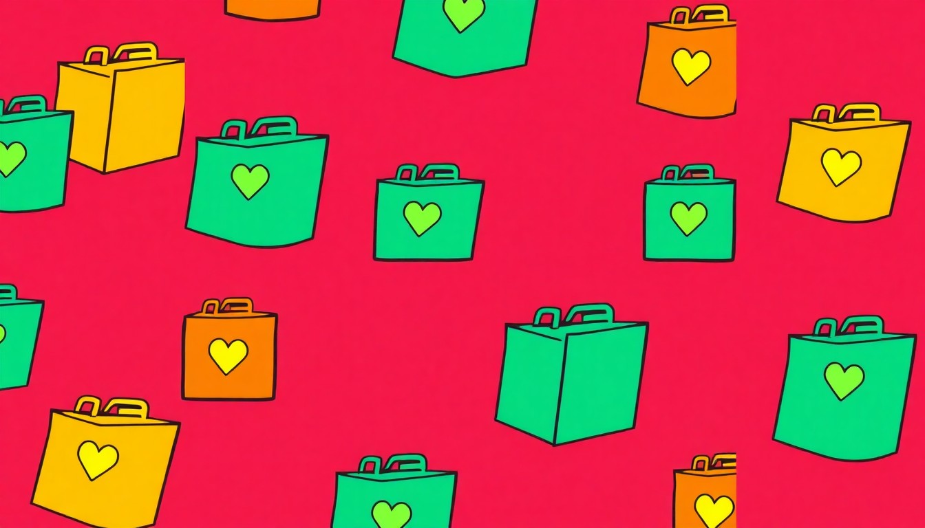 A highly stylized, abstract illustration composed of repeating neon-colored icons representing a Safe Haven Baby Box, conveying the vital service this lifesaving device provides to the community.