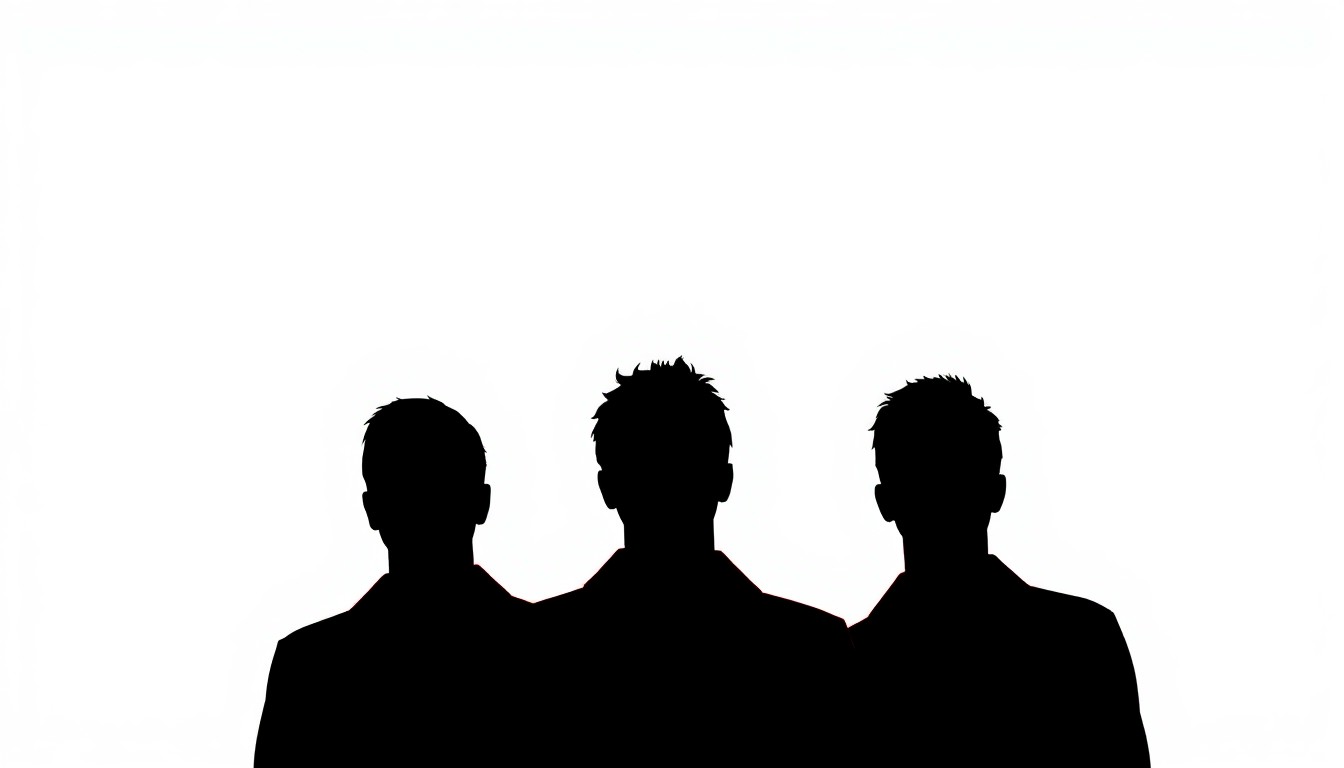 A striking, abstract illustration featuring overlapping black silhouettes of the members of U2 against a bold, high-contrast background in shades of red and white, capturing the band's more introspective musical offering on the 'Easter Lily' EP.