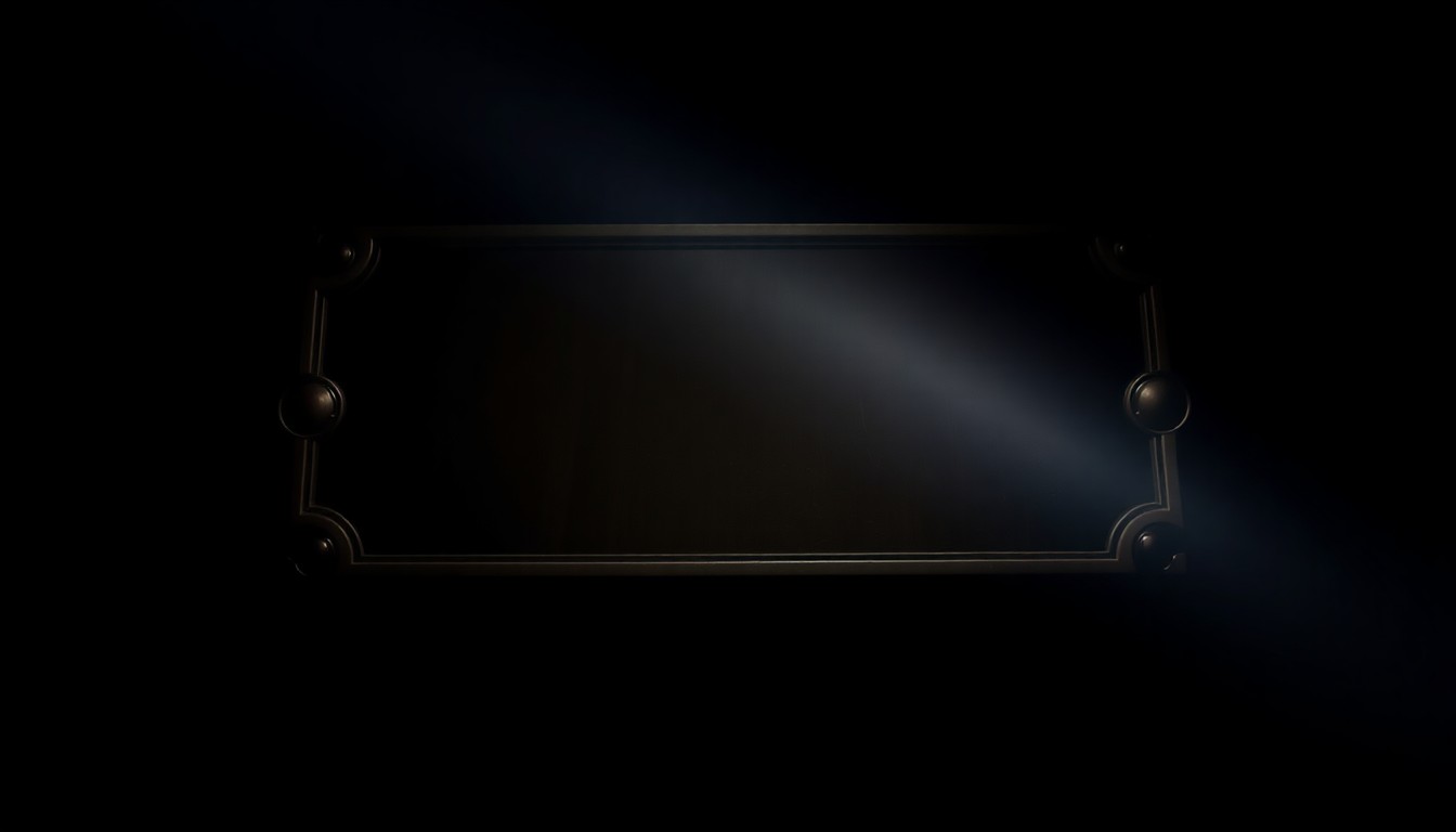 An extreme close-up photograph of a textured bronze plaque with ornamental corner rosettes, lit by a harsh, direct flash to create a stark, gritty, investigative aesthetic that conceptually represents the theft of historically significant public markers.