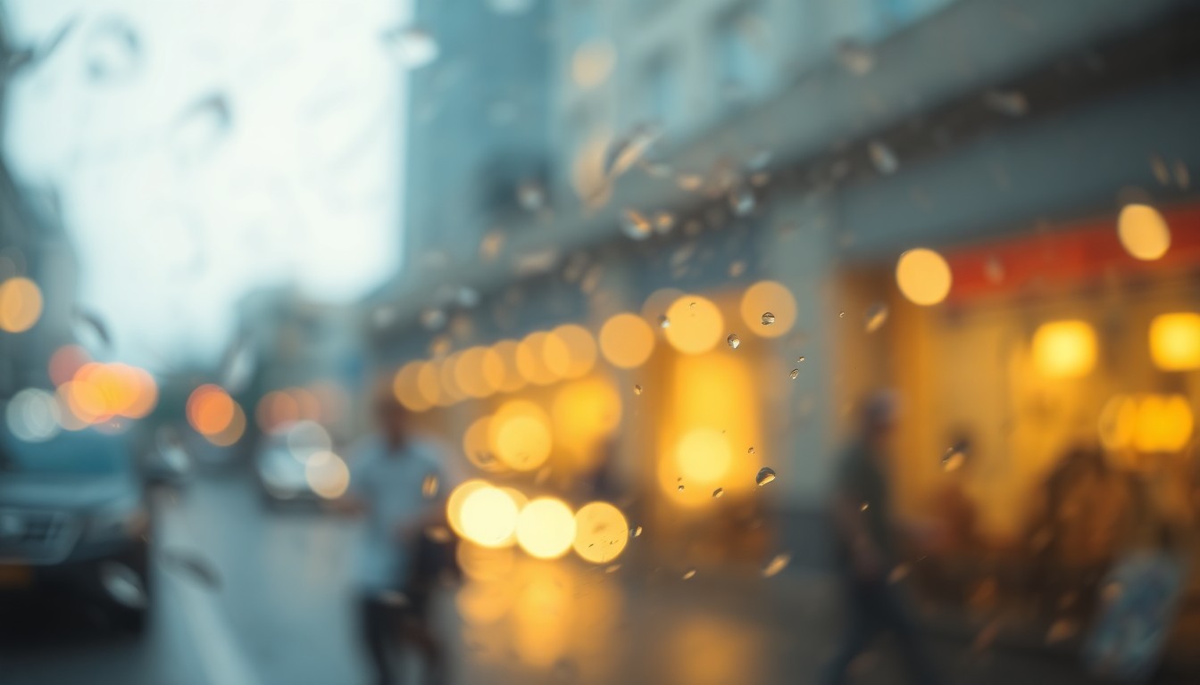 An abstract, impressionistic scene of blurred, colorful lifestyle objects and activities, conveying the community-focused energy of the preparedness expo.