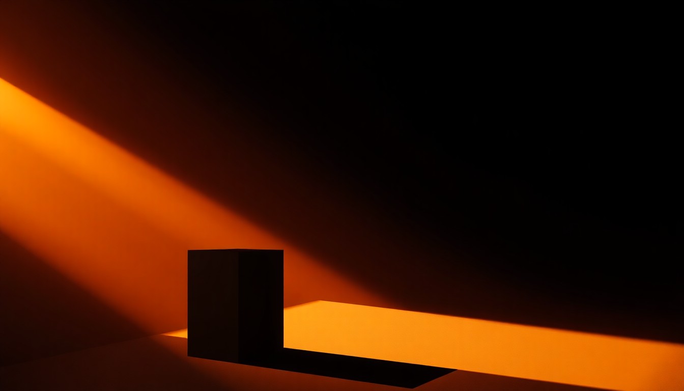 A serene, cinematic painting depicting a solitary political campaign sign or podium in a dimly lit urban setting, with warm sunlight casting long shadows across the scene, conveying a sense of contemplation and the weight of political decision-making.