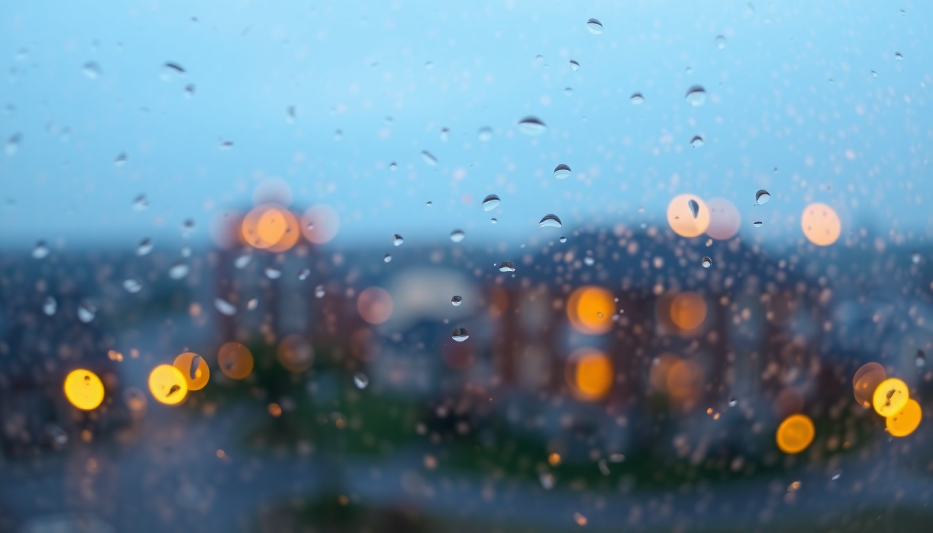 An abstract, out-of-focus scene composed of soft, warm pools of light and color, conceptually representing the idea of new affordable housing opportunities emerging in a community.