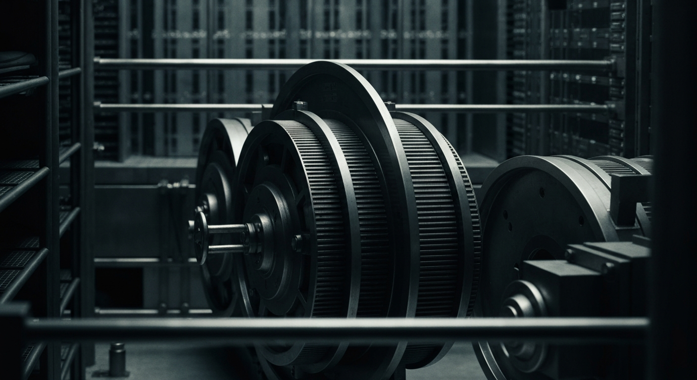 An extreme close-up of the intricate gears, circuits, and mechanical components that power the financial systems and operations of CTS Corporation, conveying a sense of the company's industrial might and technical capabilities.