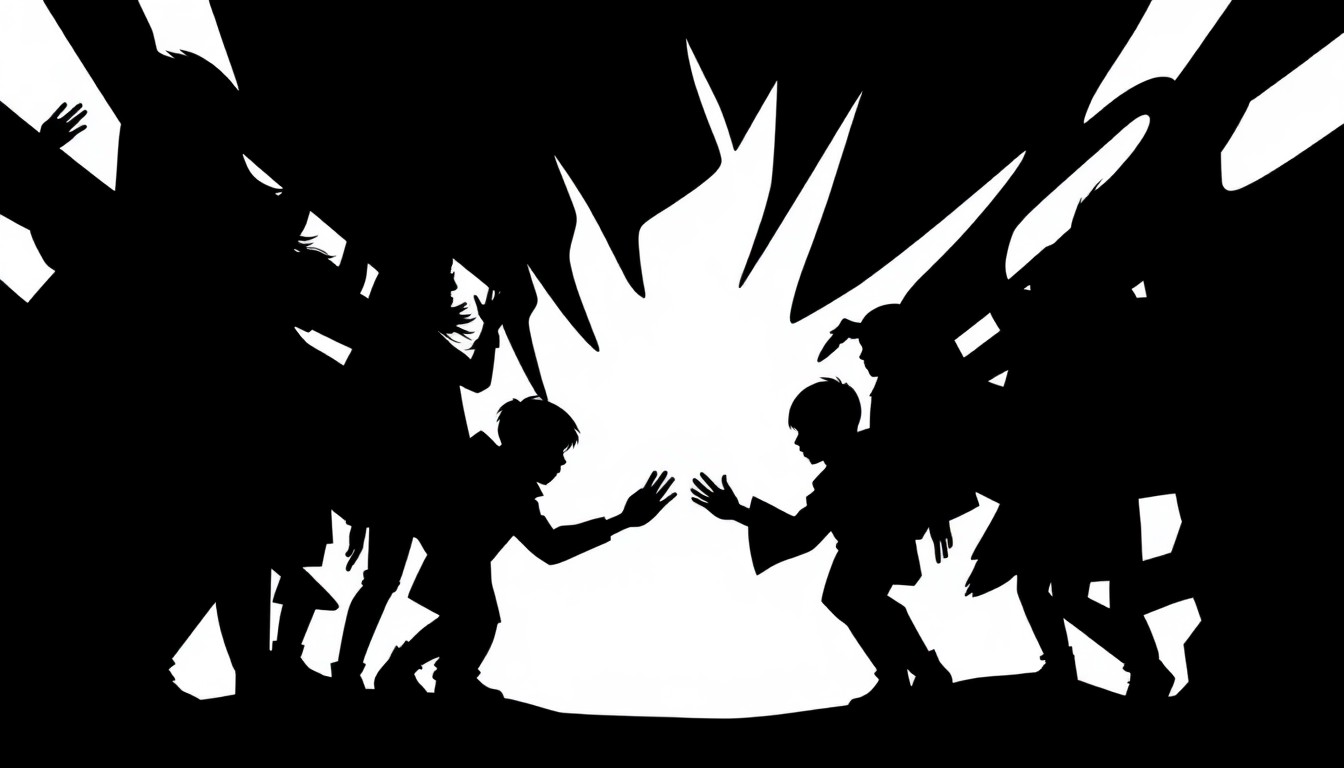 A striking black and white illustration featuring abstract, geometric shapes and silhouettes, capturing the dynamic energy and international appeal of the P-Pop genre.