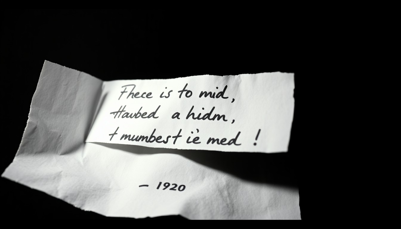 An extreme close-up of a crumpled piece of paper with handwritten text, conceptually representing evidence from a teacher's attempted sexual assault of a student.