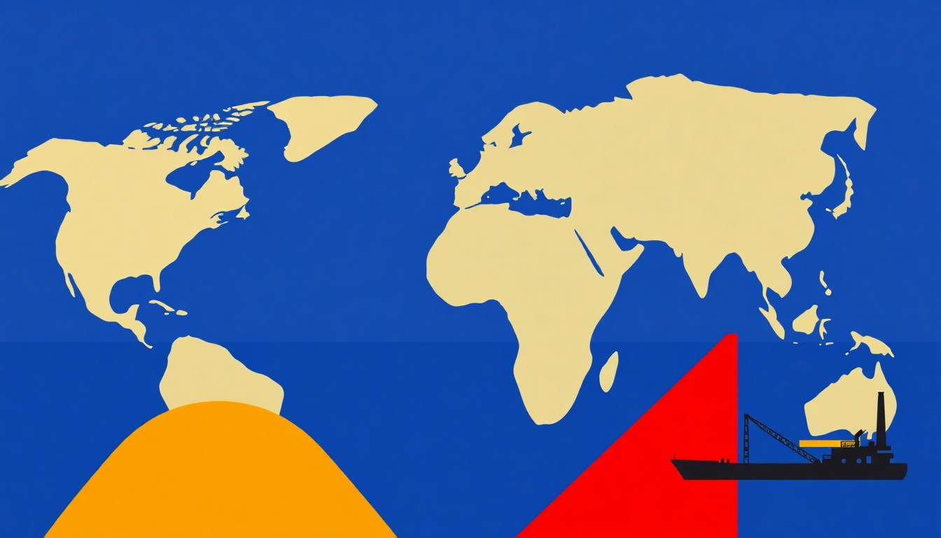 An abstract illustration composed of overlapping triangles and circles in shades of blue, red, and yellow, conceptually representing the complex dynamics of the global oil market and the challenges of restoring stability in the face of supply disruptions.