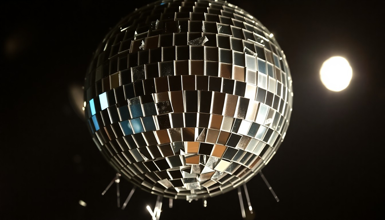 An abstract close-up photograph of a shattered mirrored surface reflecting a dim light, conveying a sense of fragility and danger in the celebrity entertainment industry.