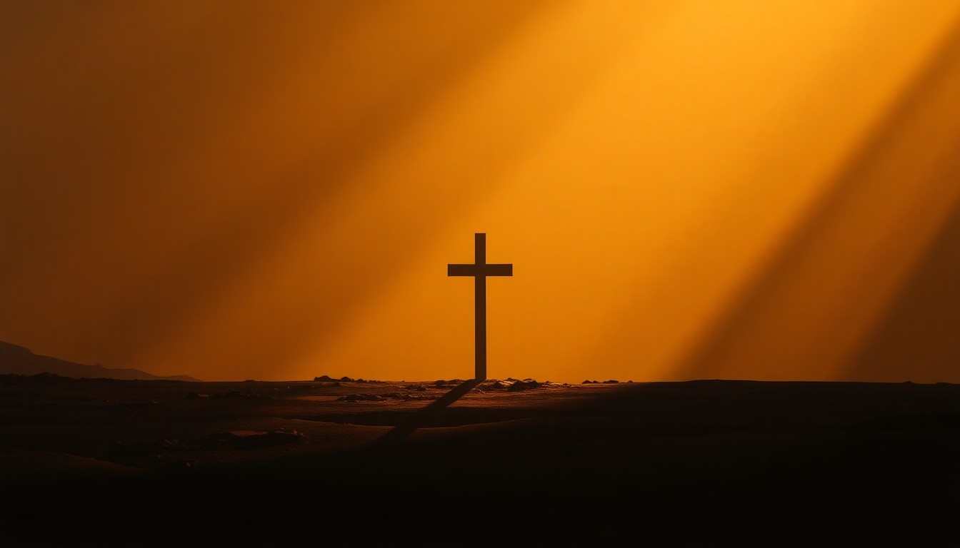 A close-up painting of a military chaplain's cross or insignia, rendered in warm, muted tones with dramatic shadows, conveying a sense of quiet contemplation and moral authority in a changing institutional landscape.