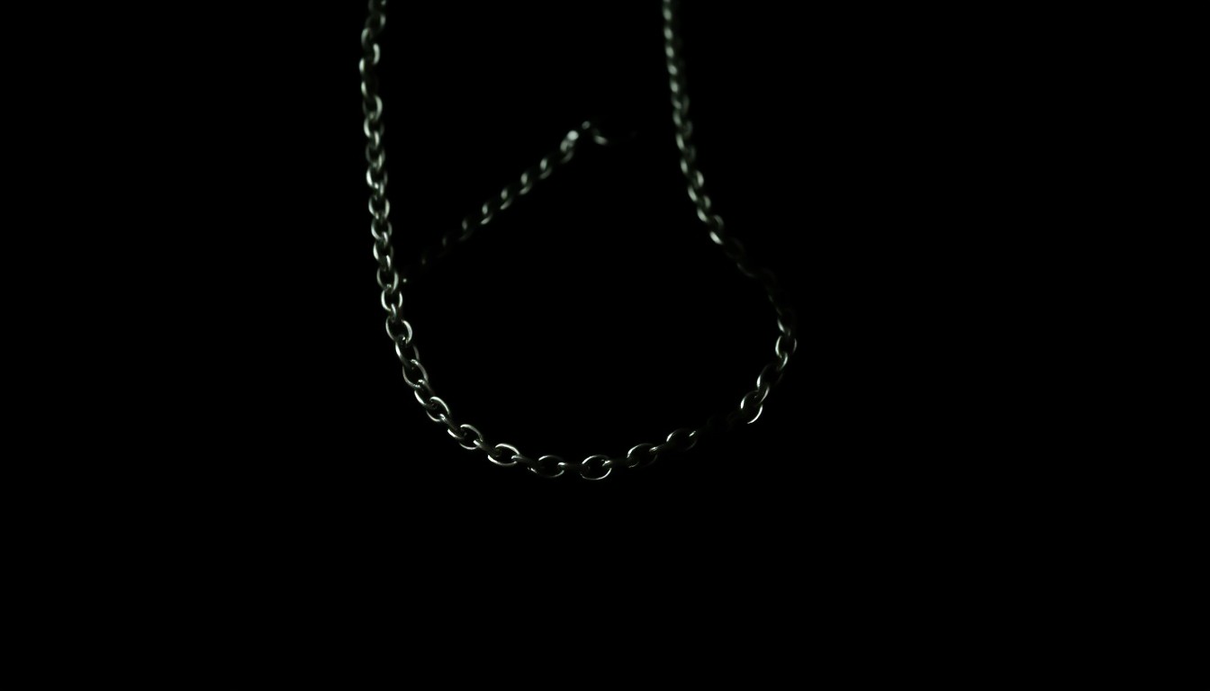 An extreme close-up photograph of a stolen necklace or bracelet against a pitch-black background, lit by a harsh, direct camera flash to create a stark, gritty, investigative aesthetic, conceptually illustrating the targeted theft of personal valuables.