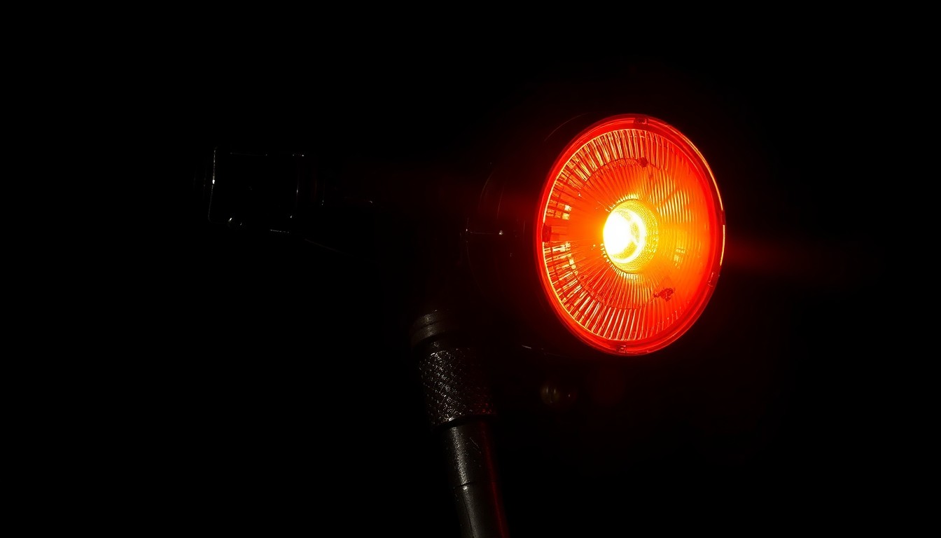 An extreme close-up photograph of a charred motorcycle part, such as a twisted handlebar or melted taillight, lit by a harsh, direct camera flash against a pitch-black background, conceptually illustrating the sudden and gritty nature of the incident without depicting any actual violence or victims.