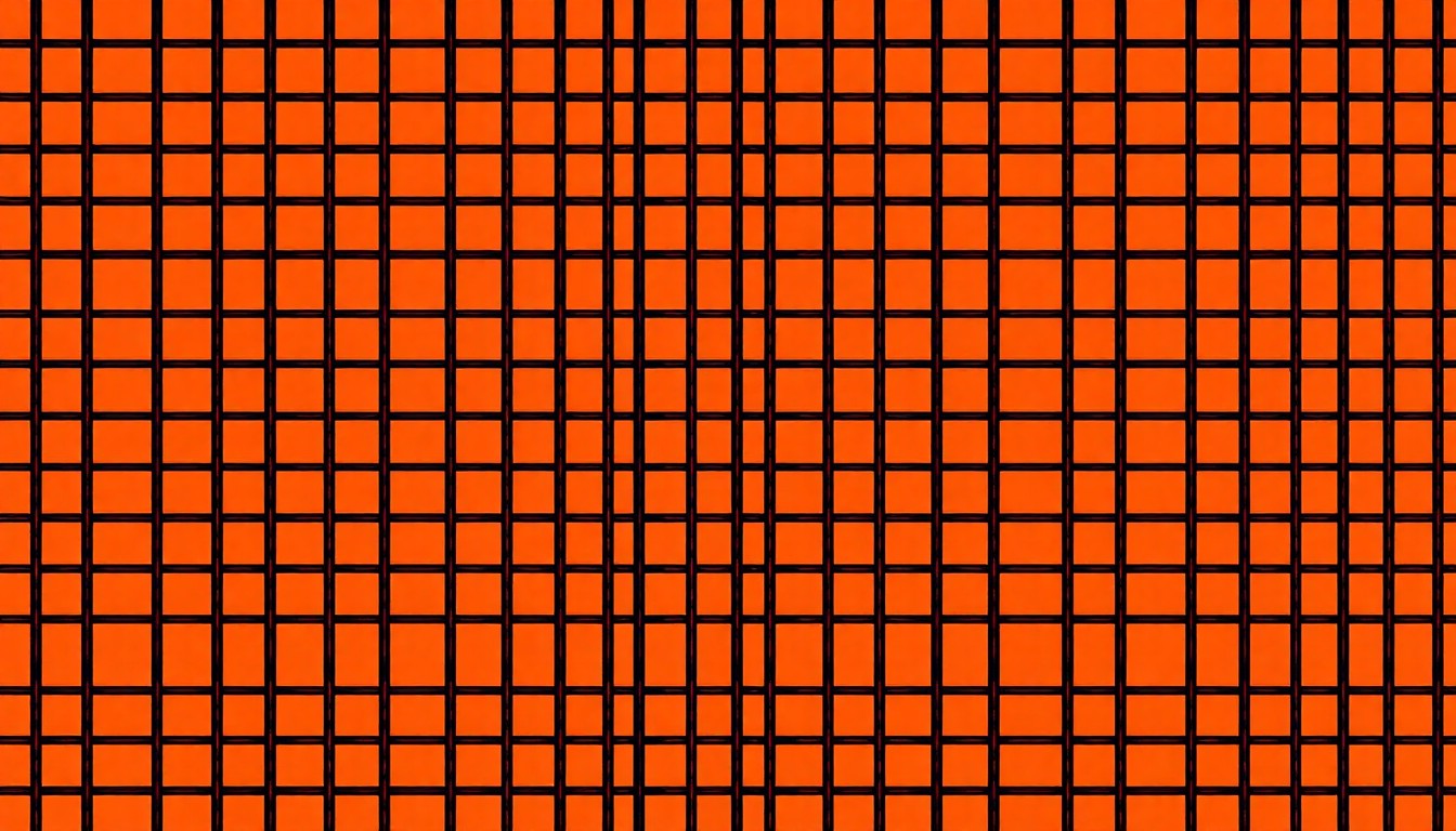 A highly stylized, pop art-inspired illustration featuring a repeating pattern of a Korean BBQ grill grate in a grid, rendered in bright, neon-like colors with heavy black outlines, conceptually representing the interactive dining experience of the new restaurant.