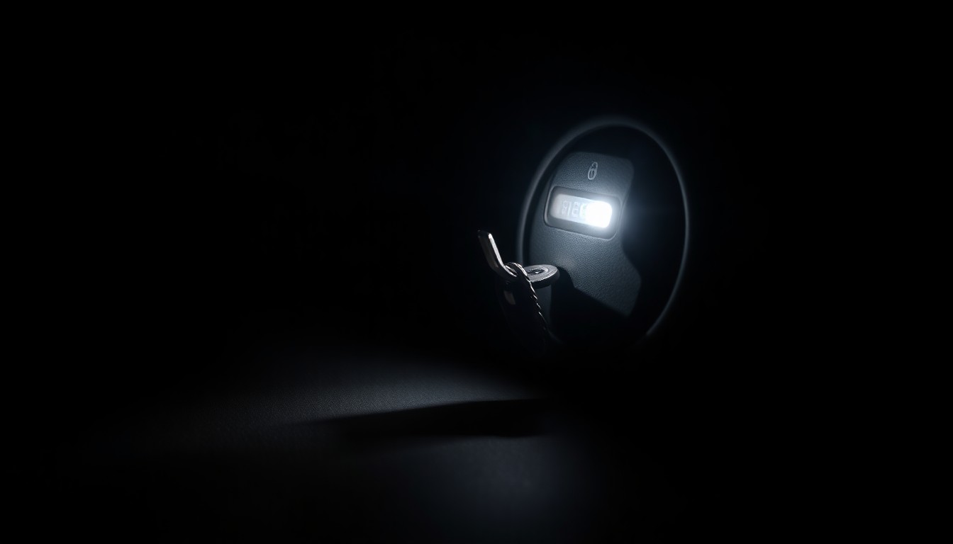 An extreme close-up photograph of a car key and ignition switch against a black background, conceptually representing the tools used in a DUI incident.