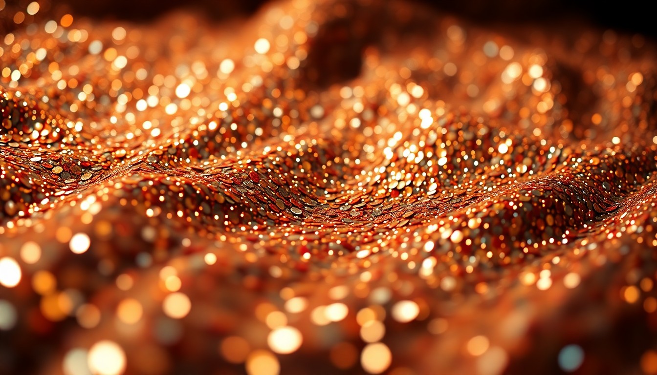 An extreme close-up of shimmering, glittering sequins captured in dramatic, high-contrast studio lighting, conceptually representing the glamour and luxury of the entertainment industry.